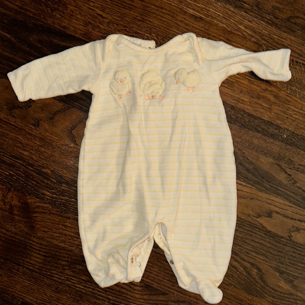 Ducks. Easter. Koala Baby - corduroy long sleeve footed one piece.